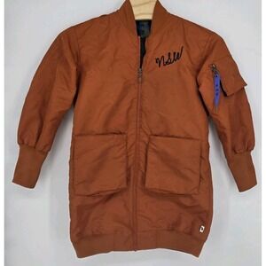 Nike NSW Jacket Sportswear Water Resistant Copper Brown Men's Small, Pockets
